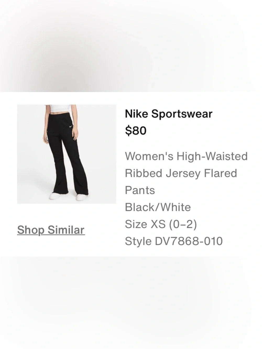 Womens Nike Flare Ribbed Pants - Picture 5 of 5